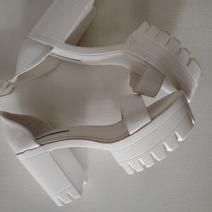 White Chunky Platform Sandals